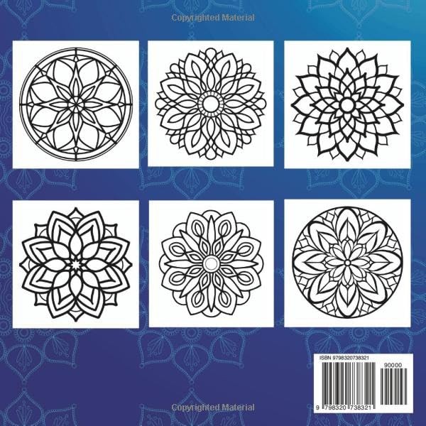 Libro para colorear de mandala con líneas en negrita