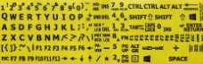 Large Print Keyboard Stickers Yellow Background