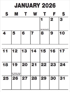 Large Folding Wall Calendar