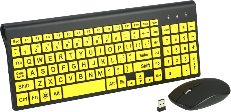 Wireless Keyboard (Yellow w/ Black Letters)