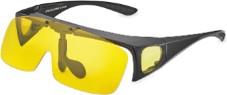 Yellow Fit-Over Flip Sun Glasses
